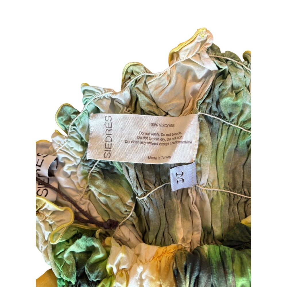 NWOT Siedres Green Tie Dye Tube Top, Medium - Picture 5 of 5